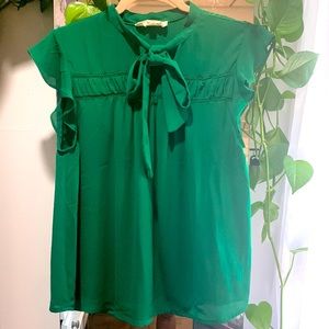 Emerald green blouse
